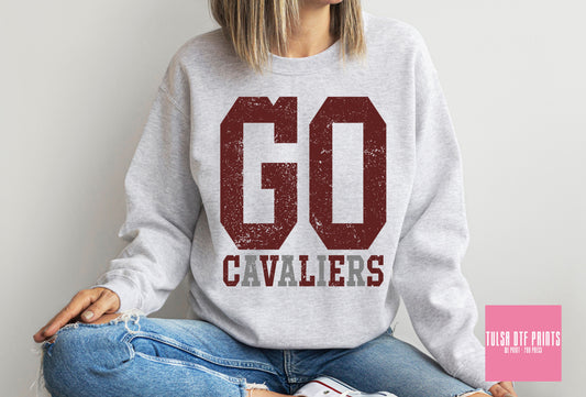 DTF GO CAVALIERS MAROON/GRAY GAME DAY TRANSFER