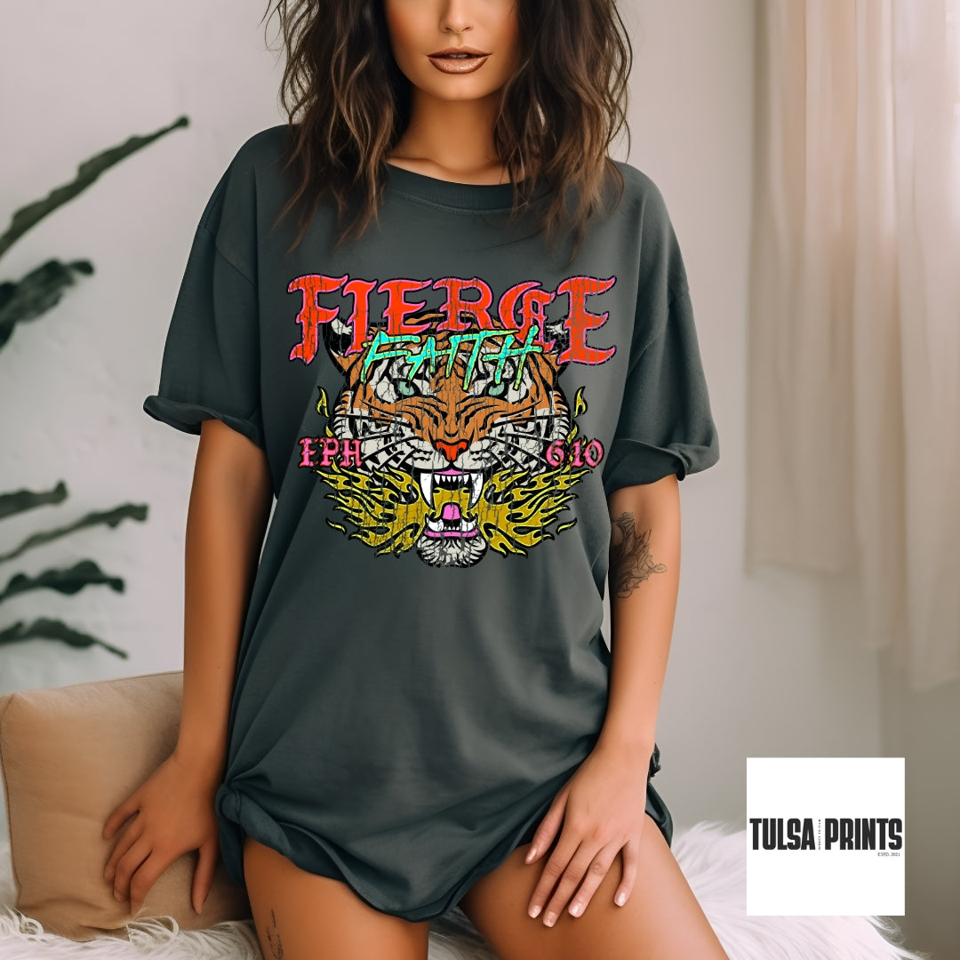 DTF FIERCE FAITH DISTRESSED TRANSFER