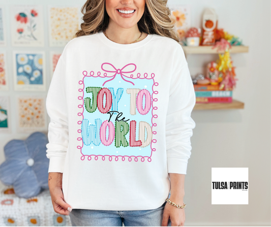 DTF JOY TO THE WORLD COQUETTE TRANSFER