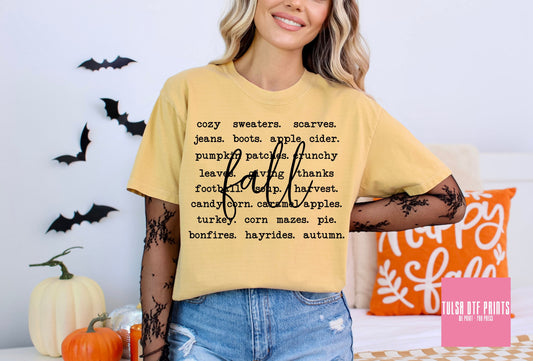 DTF CURSIVE FALL & STUFF TRANSFER