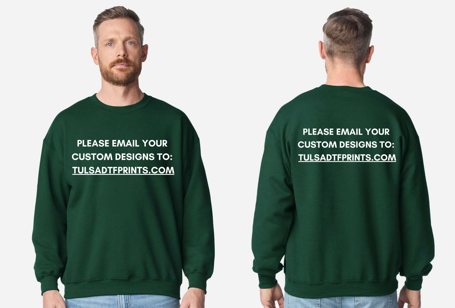 GILDAN CREWNECK SWEATSHIRT 18000 (Completed Shirt) (Front & Back)
