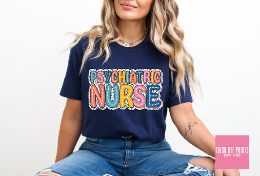 DTF PSYCHIATRIC NURSE DALMATIAN PRINTS TRANSFER