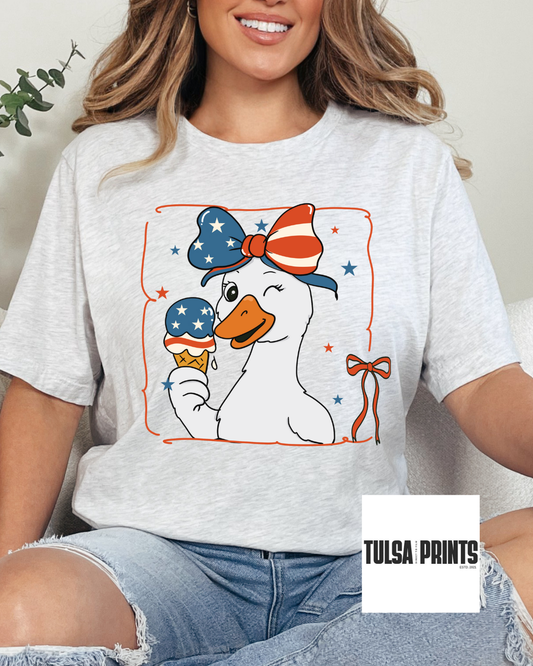 DTF RED, WHITE & BLUE GOOSE TRANSFER
