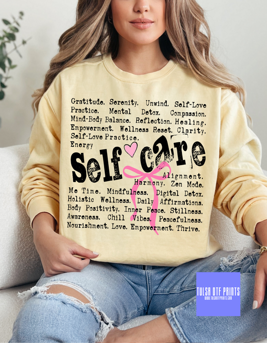 DTF SELF CARE WORDS TRANSFER