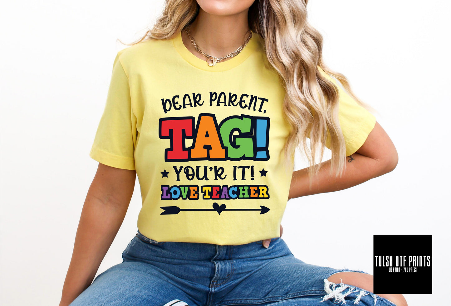 DTF TAG YOU'RE IT PARENTS MULTICOLOR TRANSFER