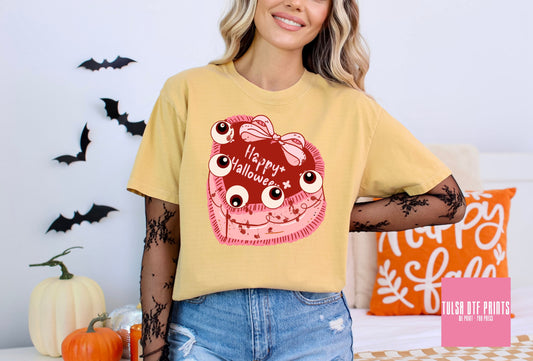 DTF HAPPY HALLOWEEN SPOOKY CAKE EYES TRANSFER