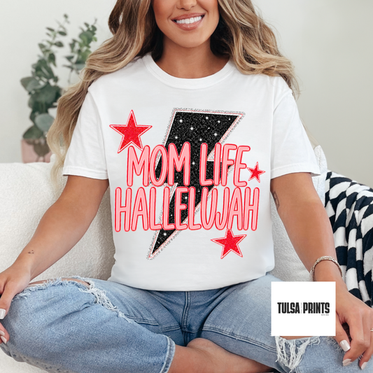 DTF MOM LIFE HALLELUJAH TRANSFER