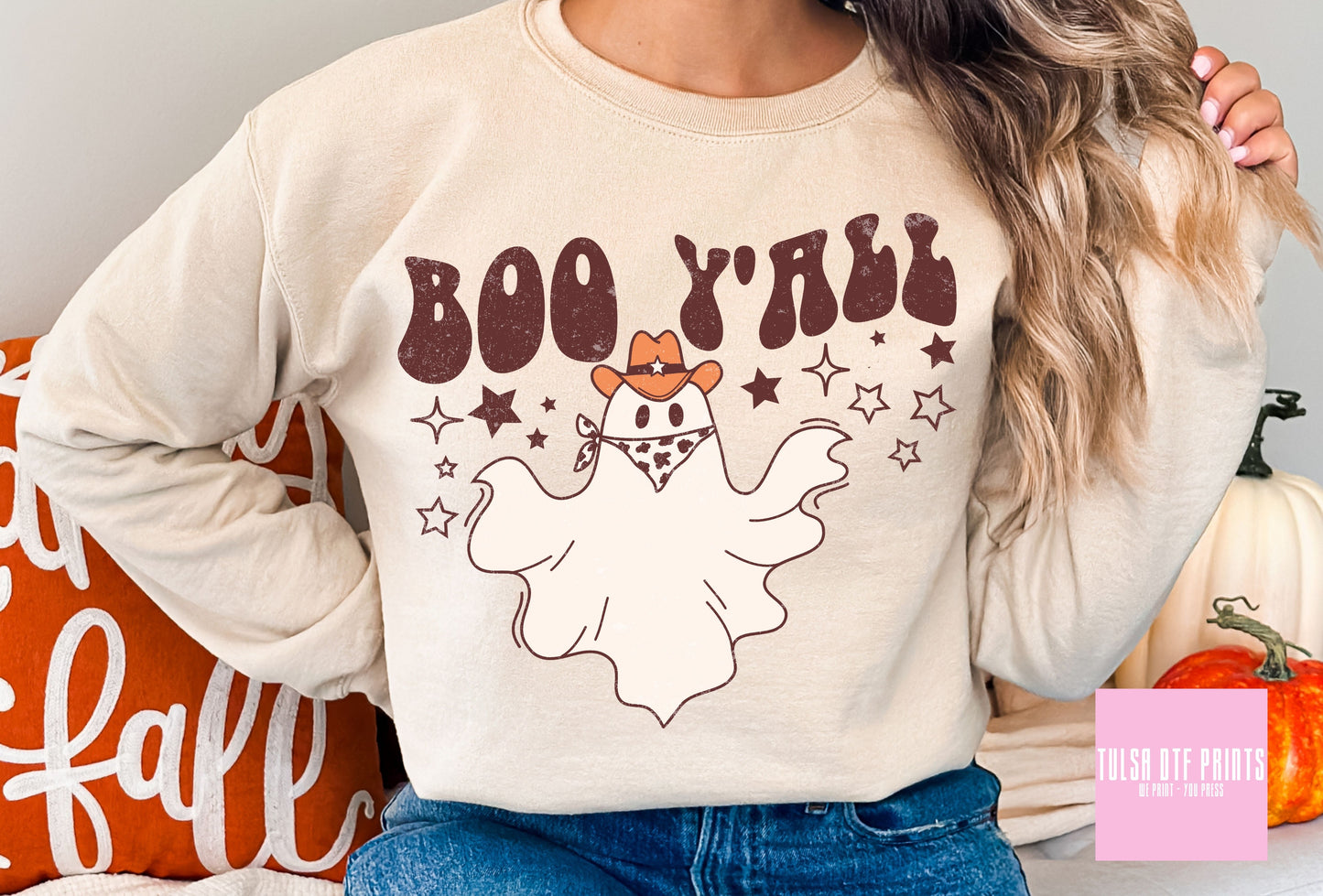 DTF BOO Y'ALL COWBOY GHOST TRANSFER