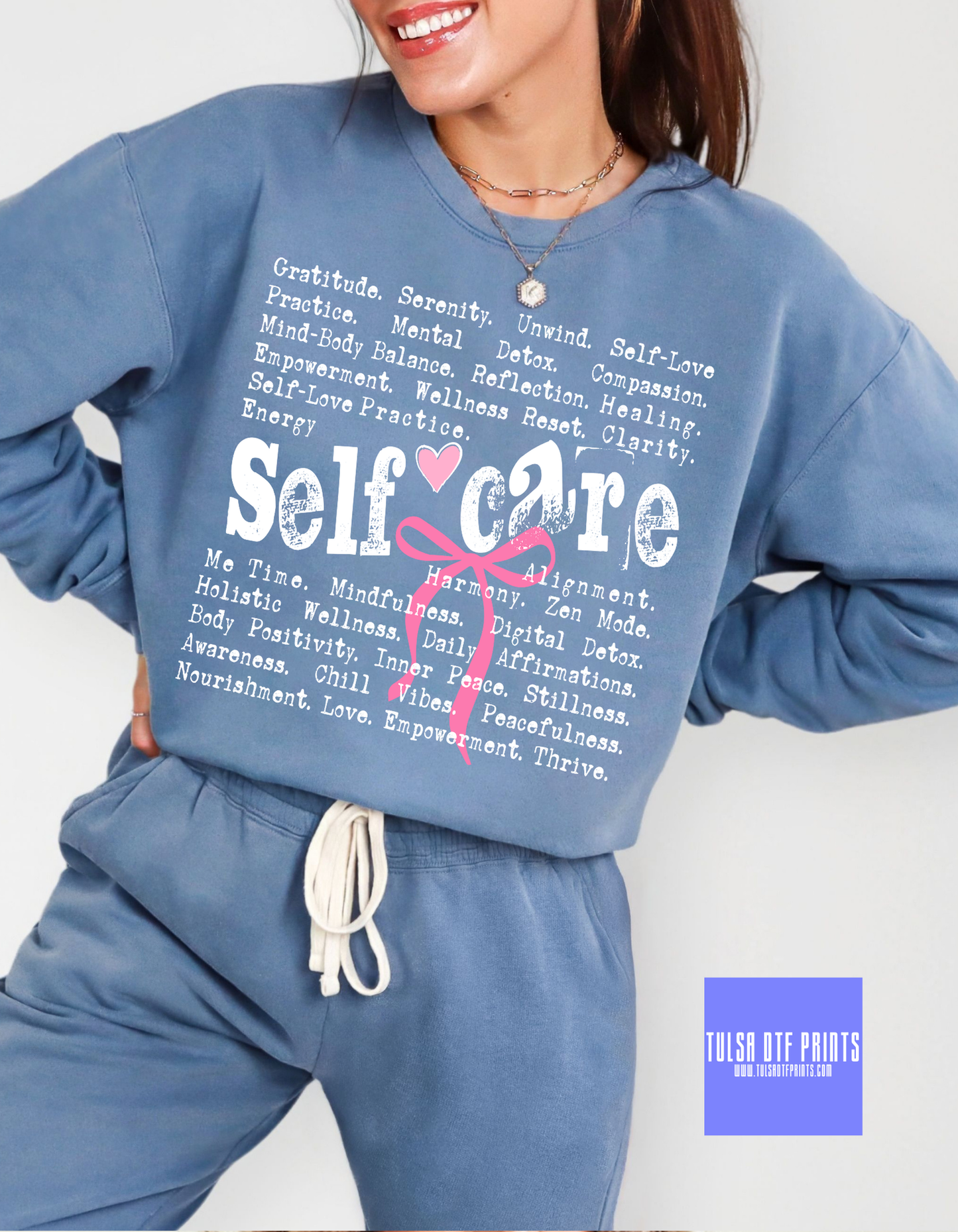 DTF SELF CARE WORDS TRANSFER