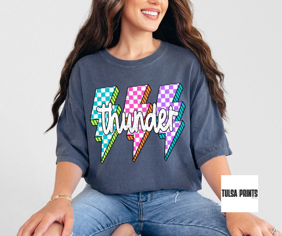 DTF NEON THUNDER BOLTS TRANSFER