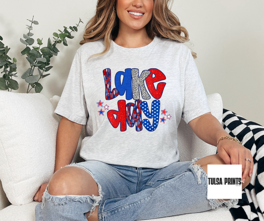 DTF LAKE DAY BRUSHSTROKE TRANSFER