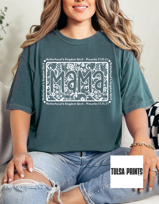 DTF CHRISTIAN MOM WHITE LACE TRANSFER