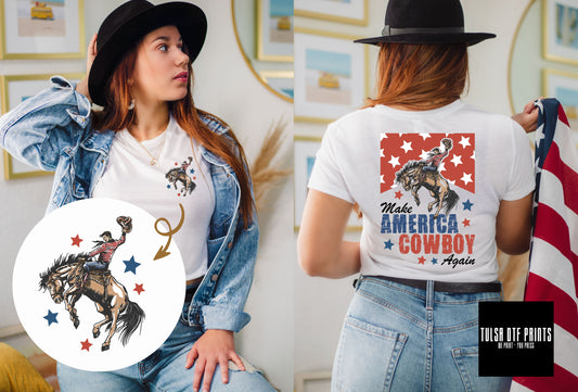 DTF MAKE AMERICA COWBOY AGAIN W/ POCKET TRANSFER