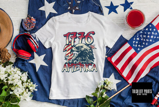 DTF 1776 MADE IN AMERICA 4TH OF JULY TRANSFER