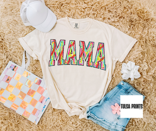DTF COLORFUL SOFTBALL MAMA TRANSFER