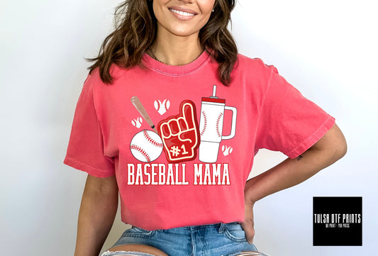 DTF BASEBALL MAMA TUMBLER CUP TRANSFER