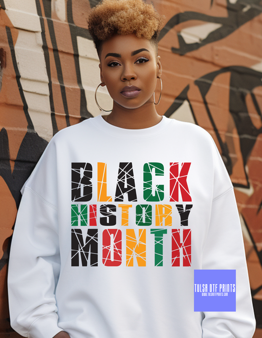 DTF BLACK HISTORY MONTH MULTICOLOR TRANSFER