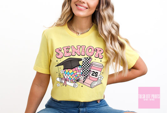 DTF SENIOR 2025 PINK RETRO LEO TRANSFER