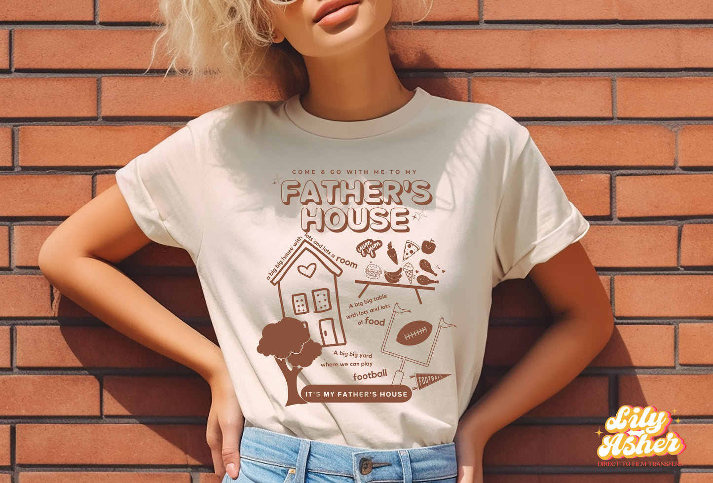 DTF FATHER'S HOUSE BROWN TRANSFER