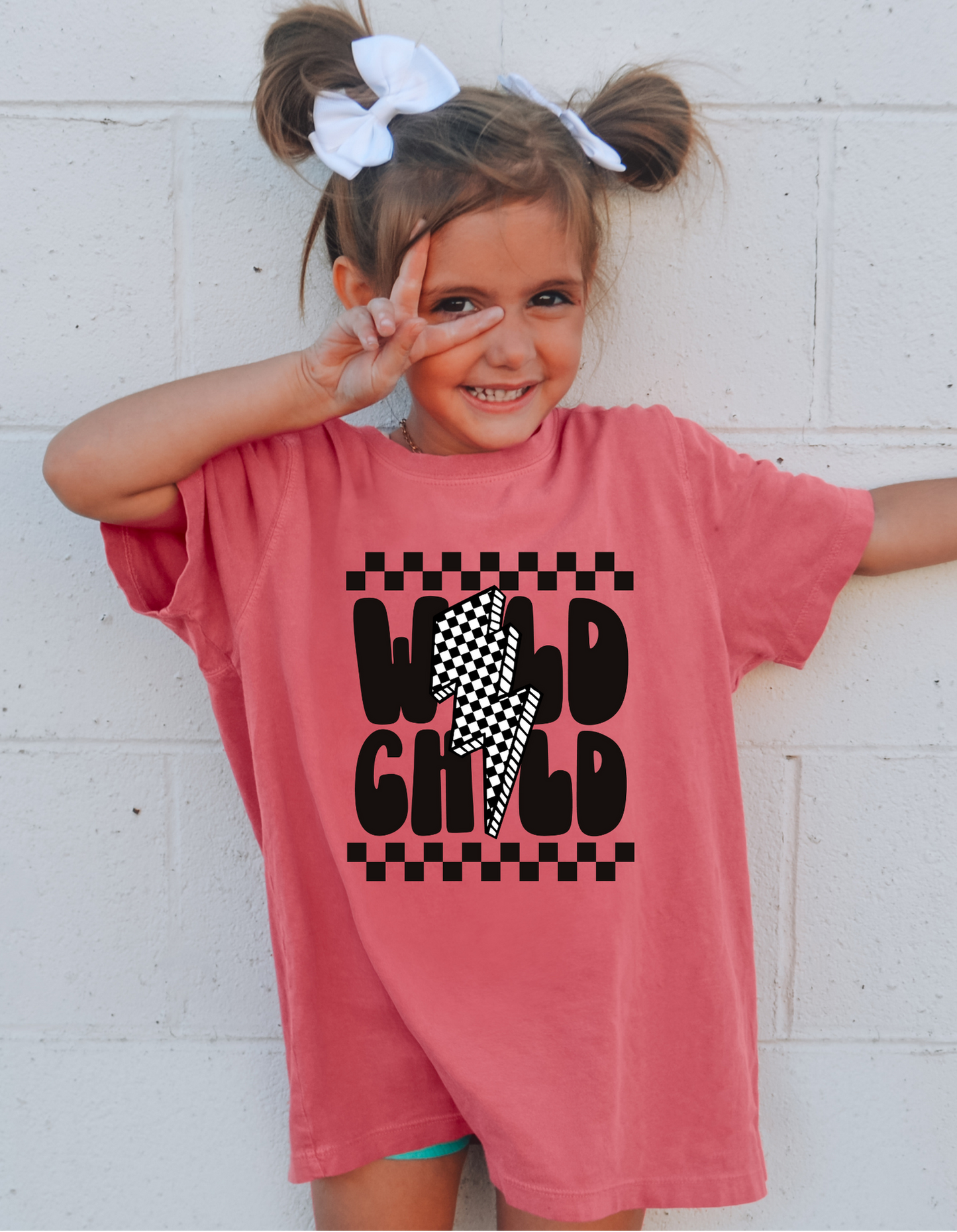 DTF BLACK WILD CHILD CHECKERED LB TRANSFER
