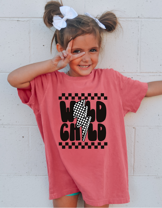 DTF BLACK WILD CHILD CHECKERED LB TRANSFER