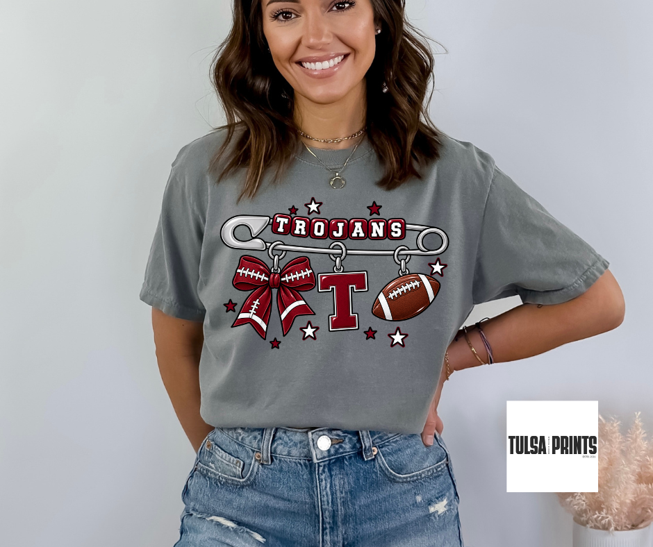 DTF MASCOT SAFETY PINS (5 MASCOTS AVAIL.) TRANSFER