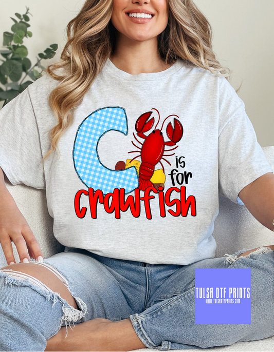 DTF C IS FOR CRAWFISH TRANSFER
