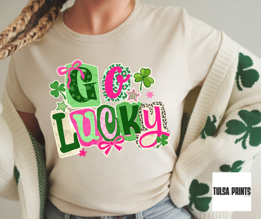 DTF GO LUCKY RANDOM LETTERS TRANSFER