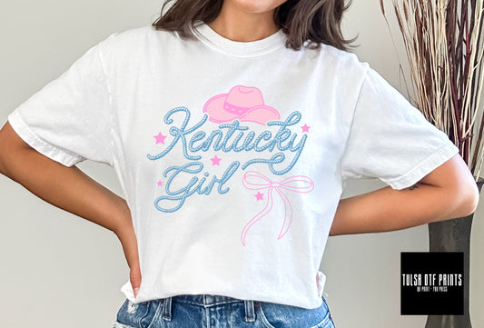 DTF KENTUCKY GIRL COQUETTE COWGIRL TRANSFER