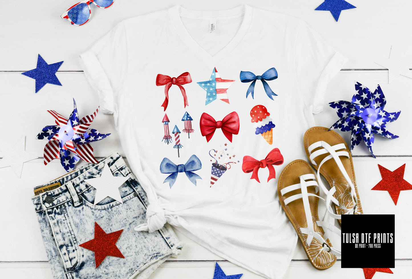 DTF FOURTH OF JULY COQUETTE COLLAGE TRANSFER