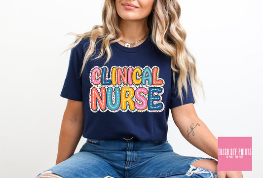 DTF CLINICAL NURSE DALMATIAN PRINTS TRANSFER
