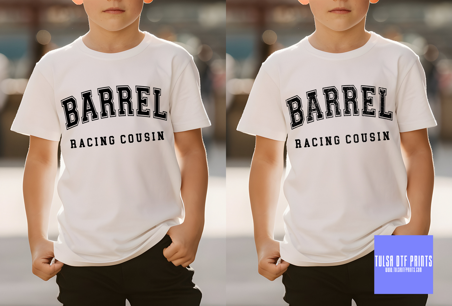 DTF BARREL RACING COUSIN (2 COLORS AVAIL.) TRANSFER