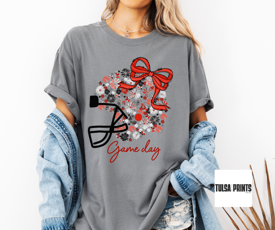 DTF FLORAL HELMET BOW TRANSFER BATCH 2 (16 COLOR COMBINATIONS AVAIL.)
