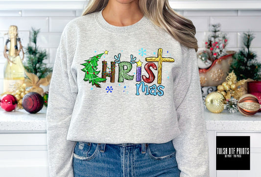 DTF CHRIST-MAS LETTER PATTERN TRANSFER