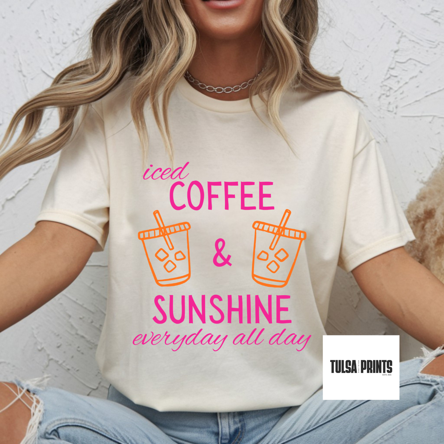 DTF ICED COFFEE & SUNSHINE TRANSFER