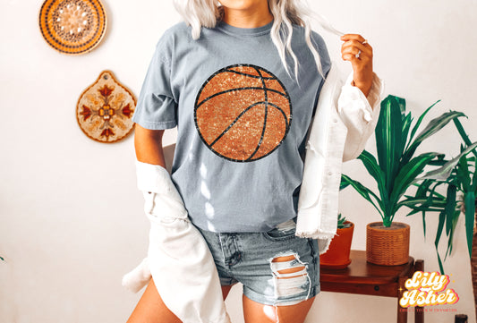 DTF SPORTS BALLS FAUX SEQUIN TRANSFER