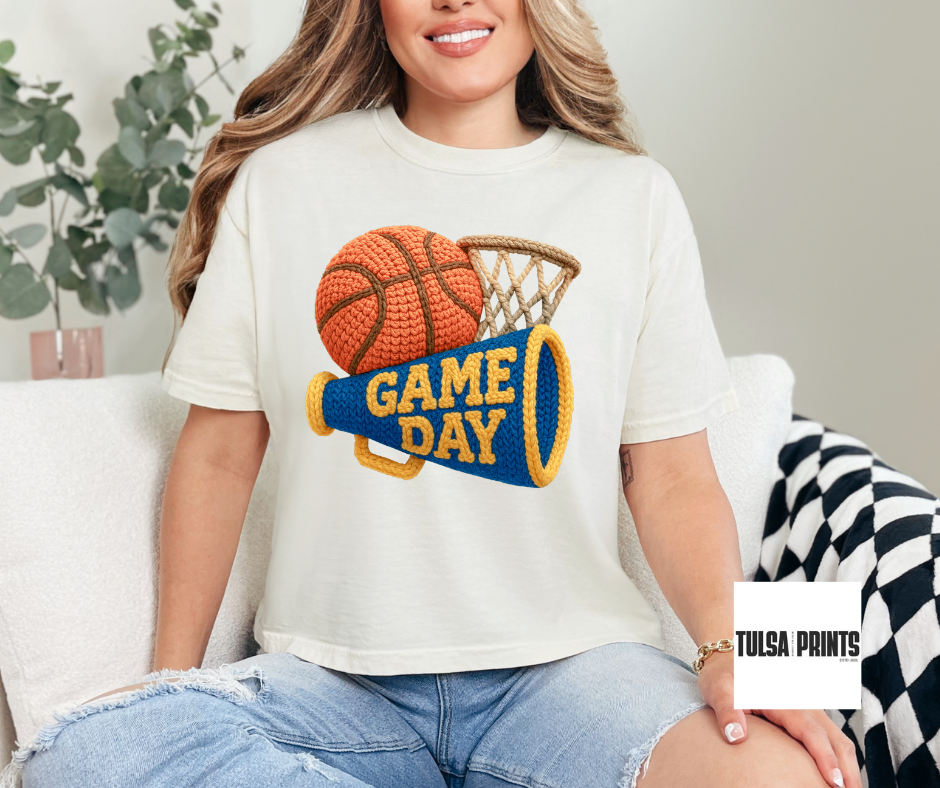 DTF GAME DAY HOOP FAUX CROCHET TRANSFER