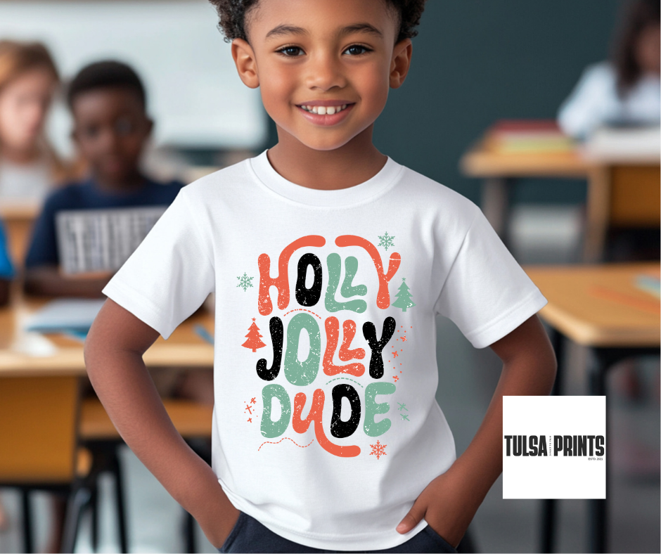 DTF A HOLLY JOLLY DUDE TRANSFER