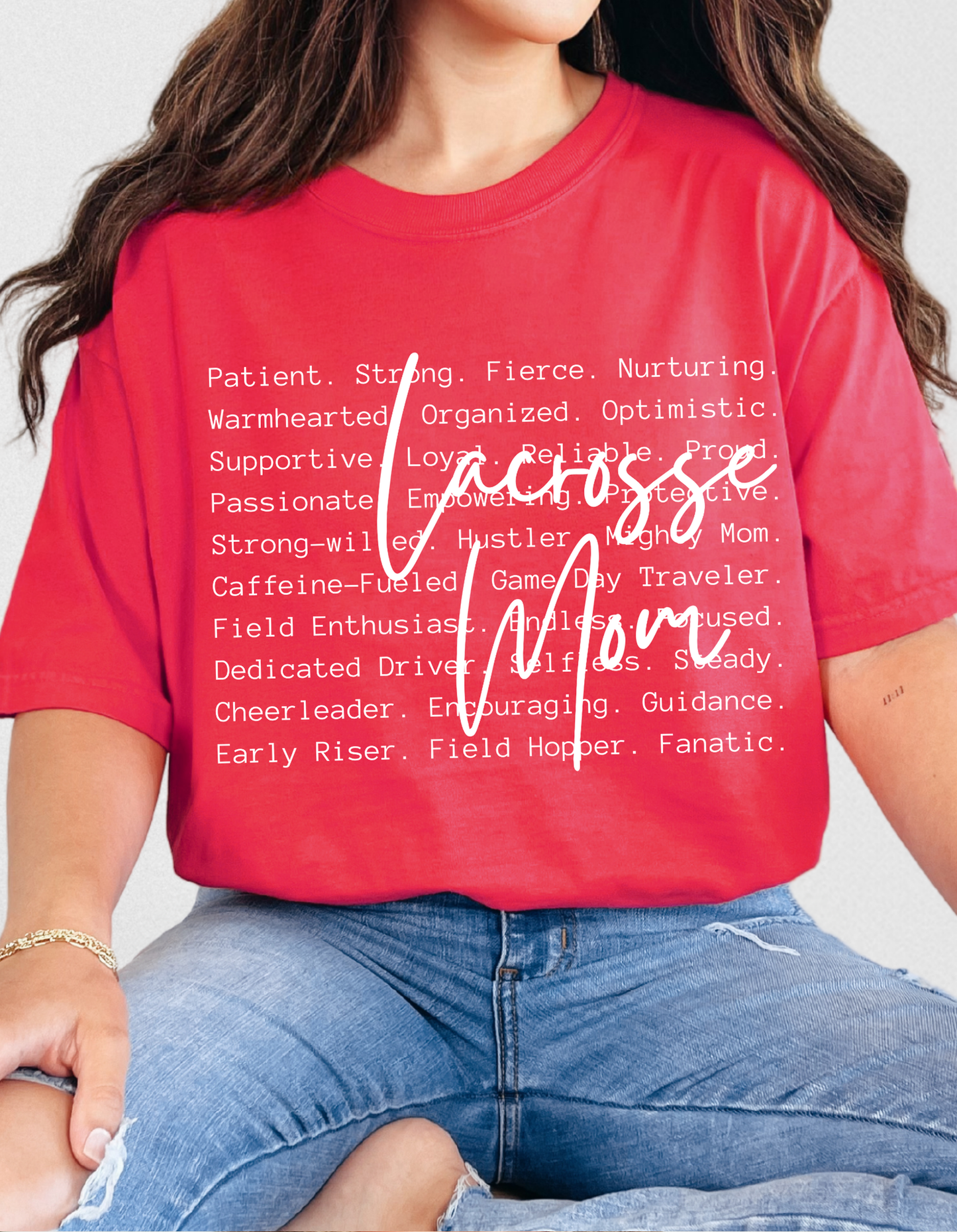 DTF LACROSSE MOM WHITE TRANSFER