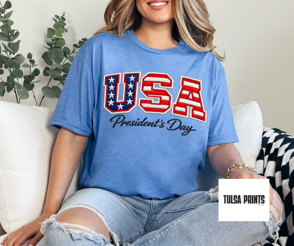 DTF USA PRESIDENTS' DAY EMBROIDERY TRANSFER