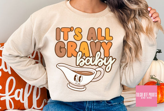 DTF IT'S ALL GRAVY BABY RETRO TRANSFER