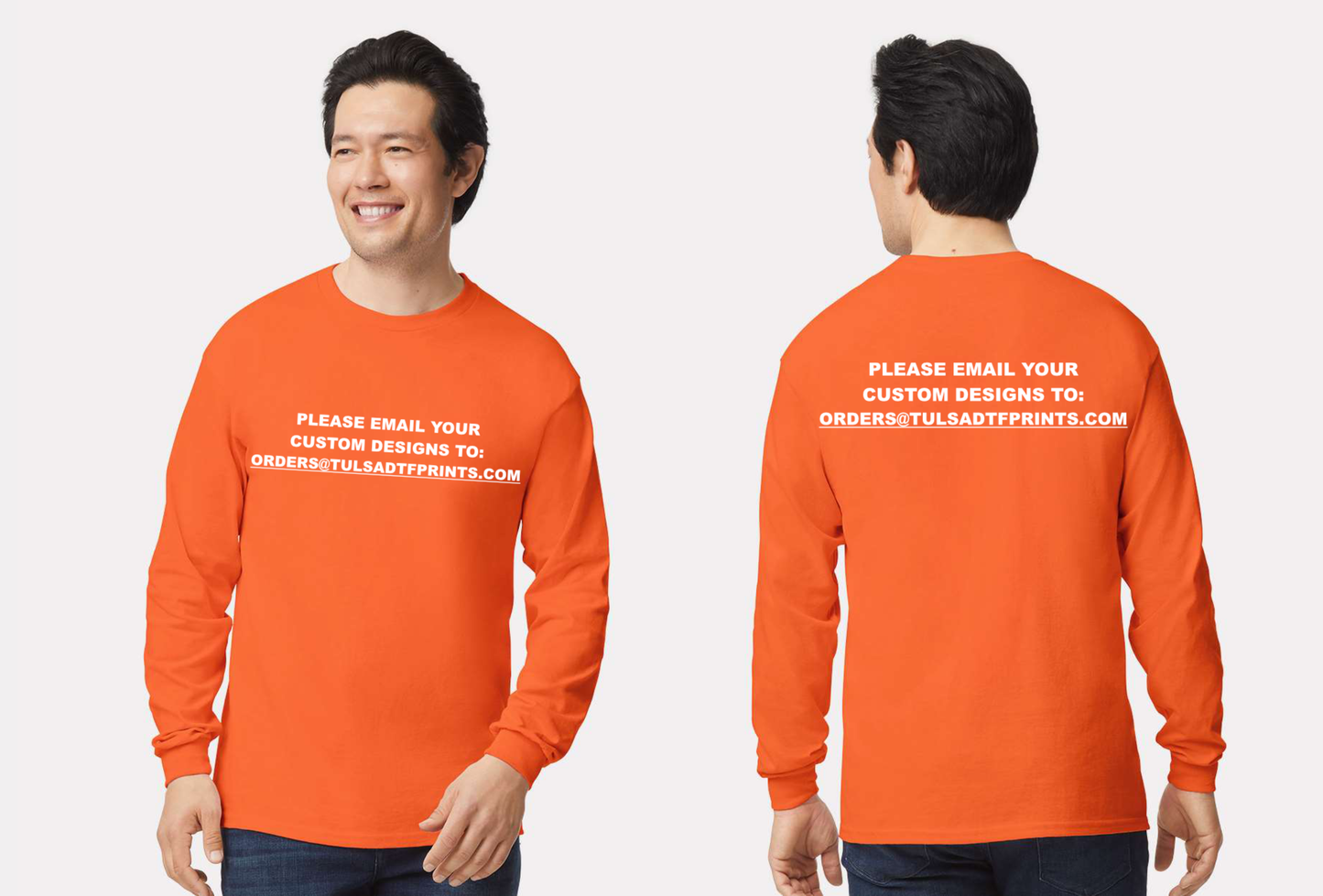 GILDAN LONG SLEEVE 2400 (Completed Shirt) (Front & Back)