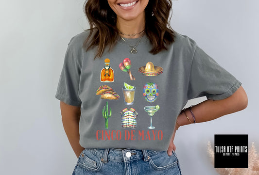 DTF CINCO DE MAYO WATERCOLOR COLLAGE TRANSFER