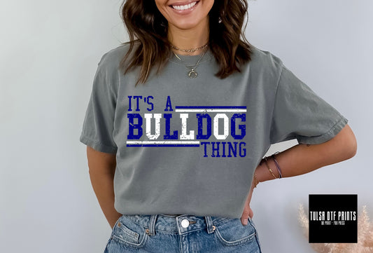 DTF IT'S A BULLDOG THING NAVY/WHITE TRANSFER