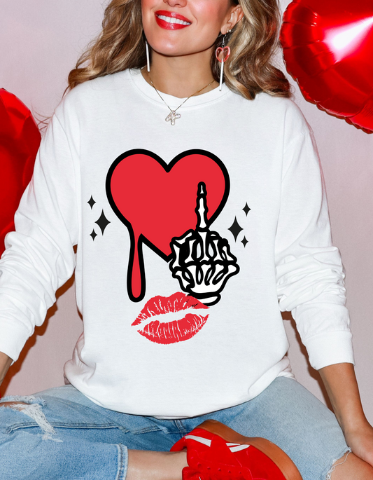 DTF BLOODIED HEART KISSMARK TRANSFER