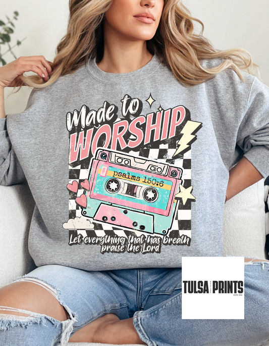 DTF MADE TO WORSHIP CASSETTE TRANSFER