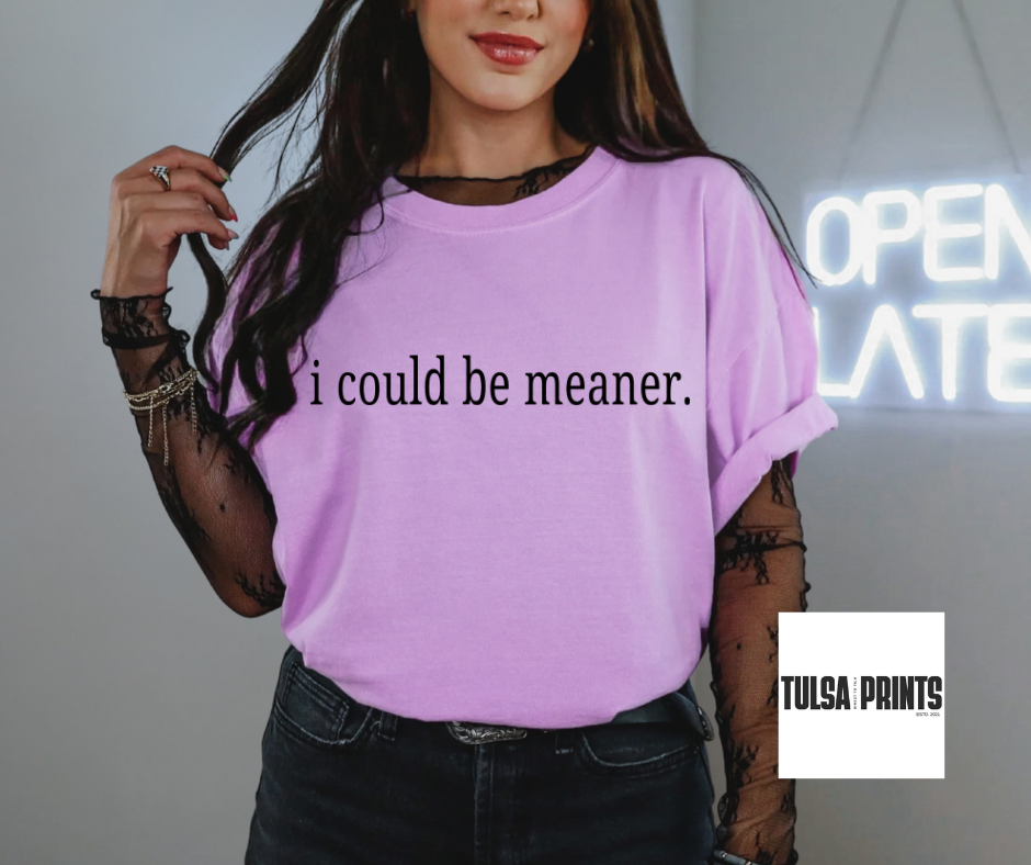 DTF I COULD BE MEANER TRANSFER