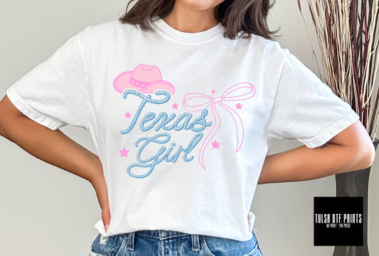 DTF TEXAS GIRL COQUETTE COWGIRL TRANSFER