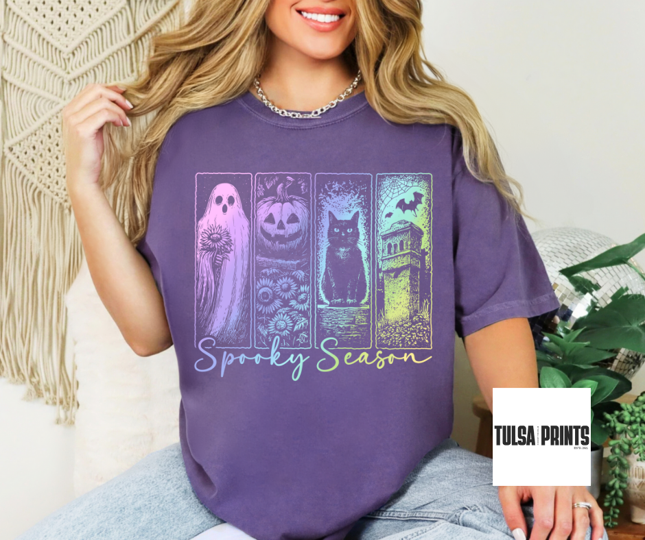 DTF SPOOKY SEASON VINTAGE PASTEL TRANSFER