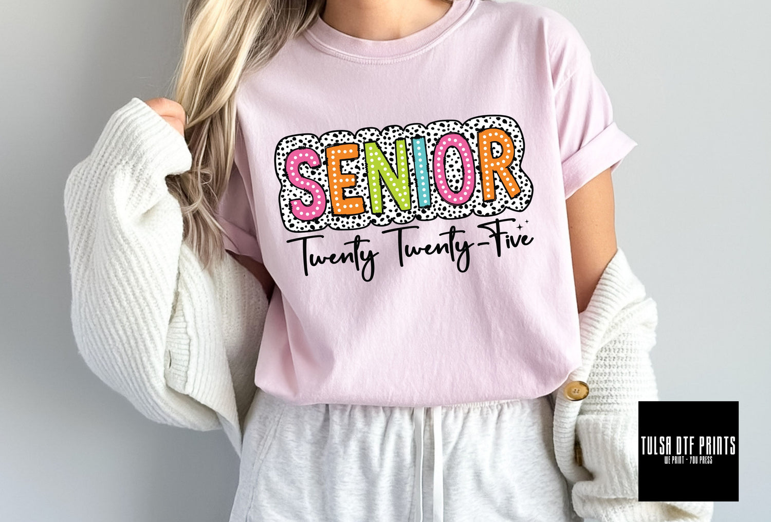 DTF SENIOR 2025 NEON DALMATIAN PRINTS TRANSFER – Tulsa DTF Prints